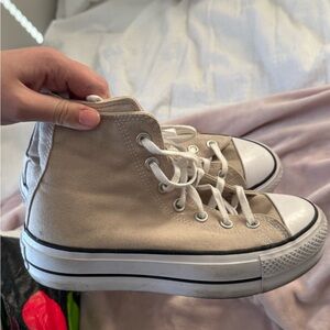 Converse Beige High-Top Sneakers